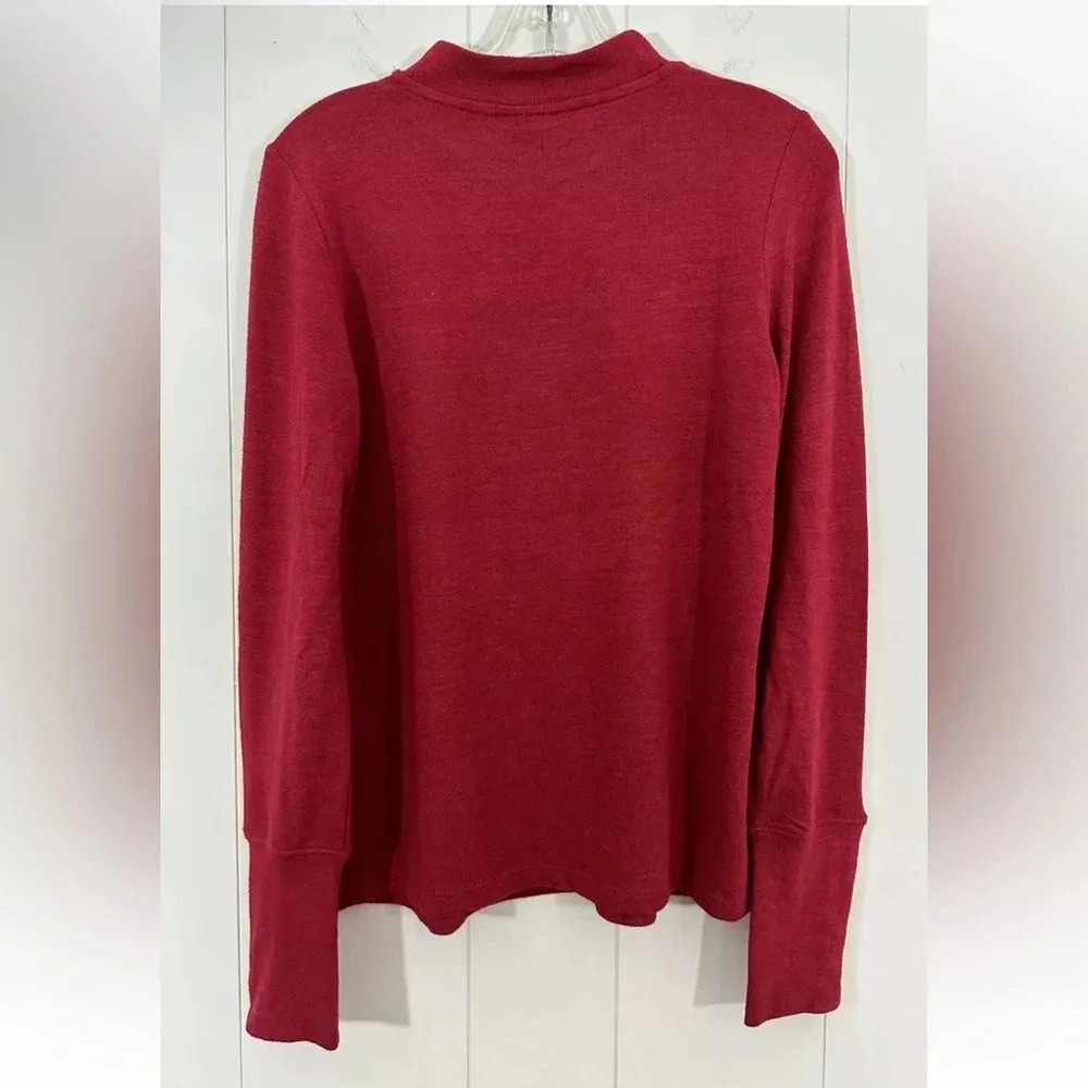Rafaella sweater mock neck cable knit pullover career viscose blend